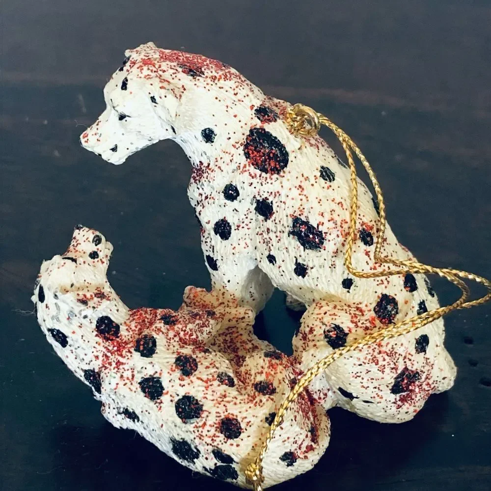 Dalmatian Dog Glittery Holiday Christmas Ornament